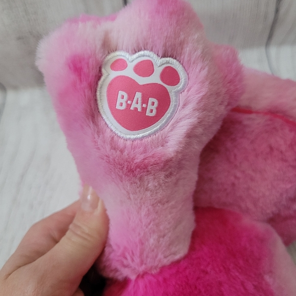 Build A Bear BAB TOADally Pink Tie Dye Spring 16" Frog HTF - Picture 5 of 7